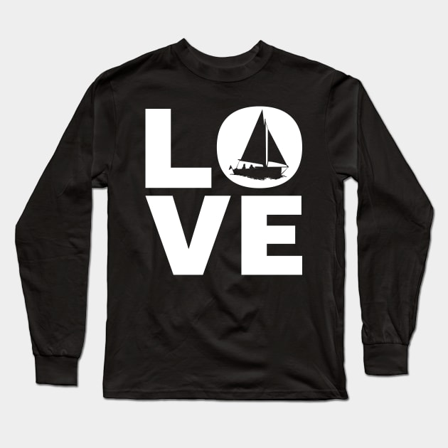 Love Sailing Gift For Sailors Long Sleeve T-Shirt by OceanRadar